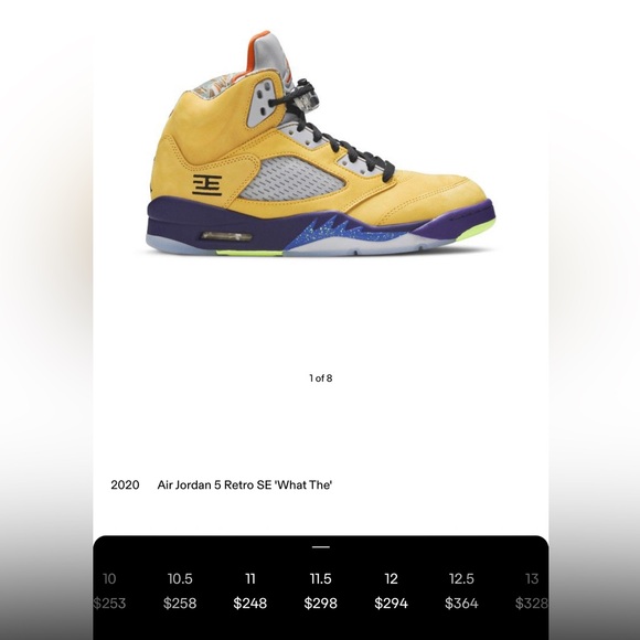 Air Jordan Retro 5 “What The” Size 11.5 - Picture 9 of 9